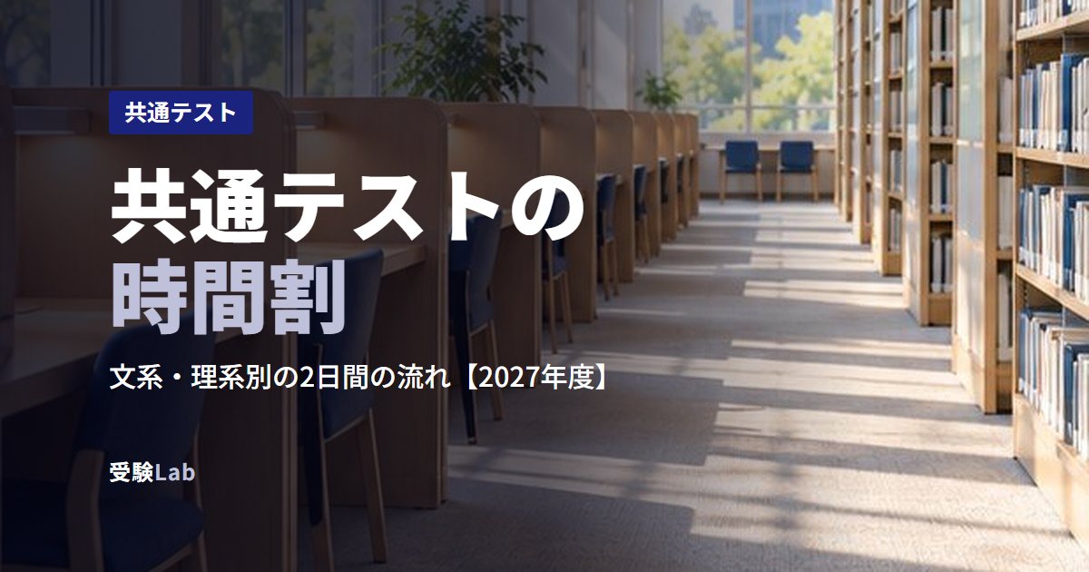 共通テストの時間割