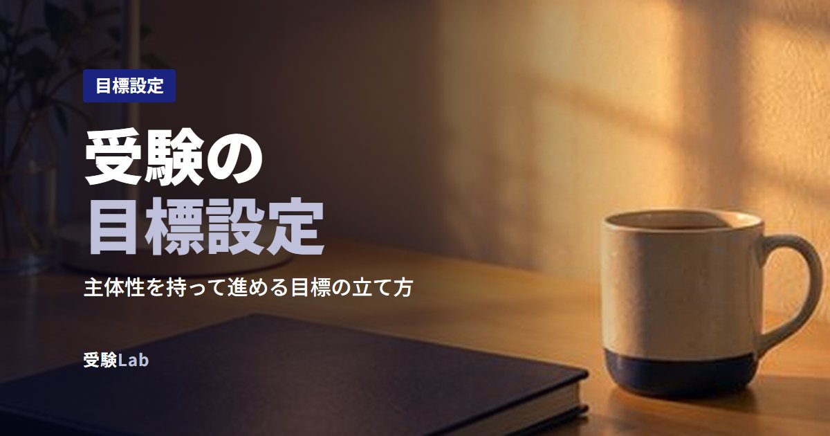 受験の目標設定