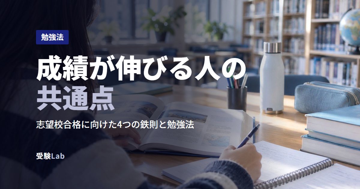 成績が伸びる人の共通点