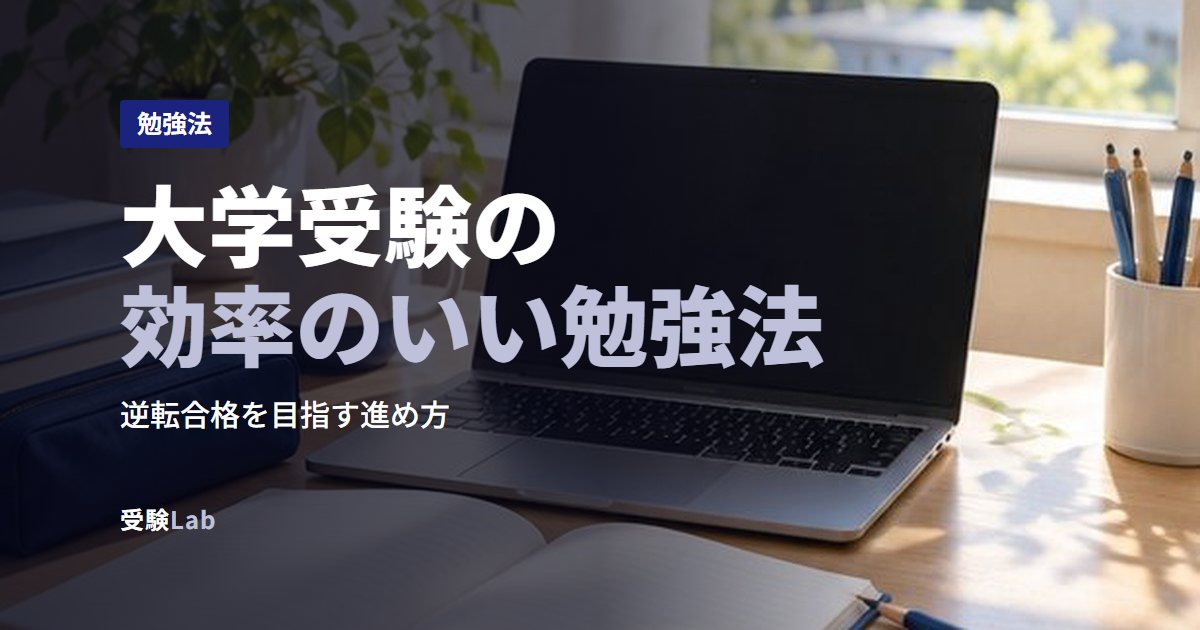大学受験の効率のいい勉強法